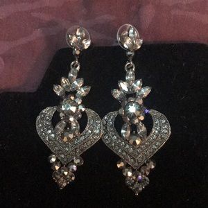Silver statement earings